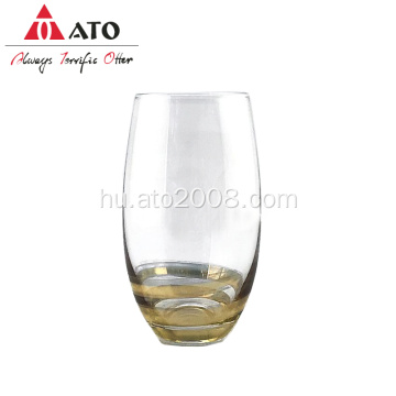 Szár nélküli boros ivószemüveg arany